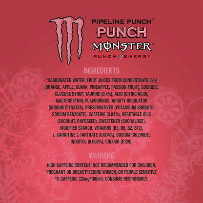 Monster Energy Pipeline Punch - 500ml (Pack of 12)