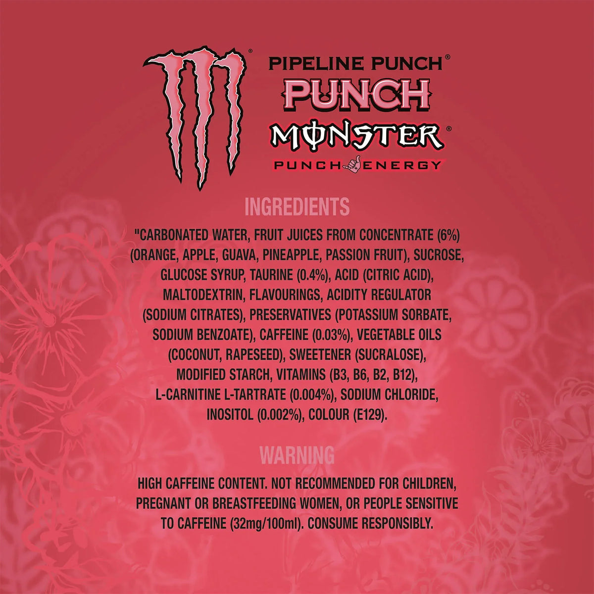 Monster Energy Pipeline Punch - 500ml (Pack of 12)