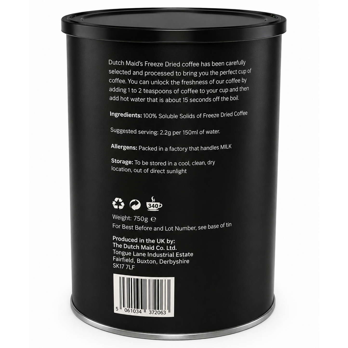 Dutch Maid Premium Instant Coffee Granules - 750g Tin
