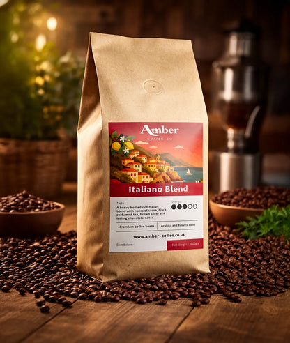 Amber Coffee Co Italiano Blend Coffee Beans - 1kg (Case of 6)