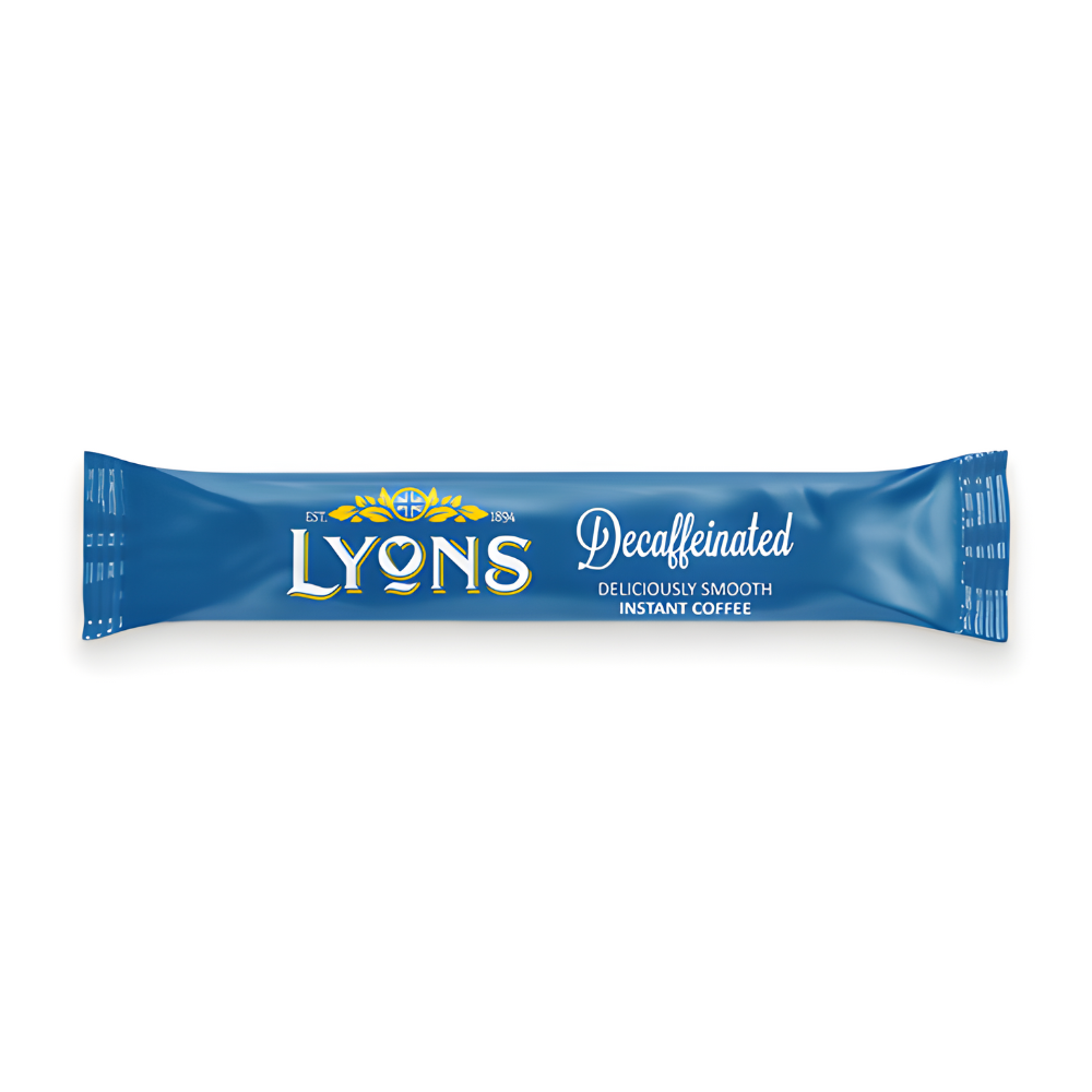 Lyons Decaf Instant Coffee Sachets / Coffee Sticks - Box of 250