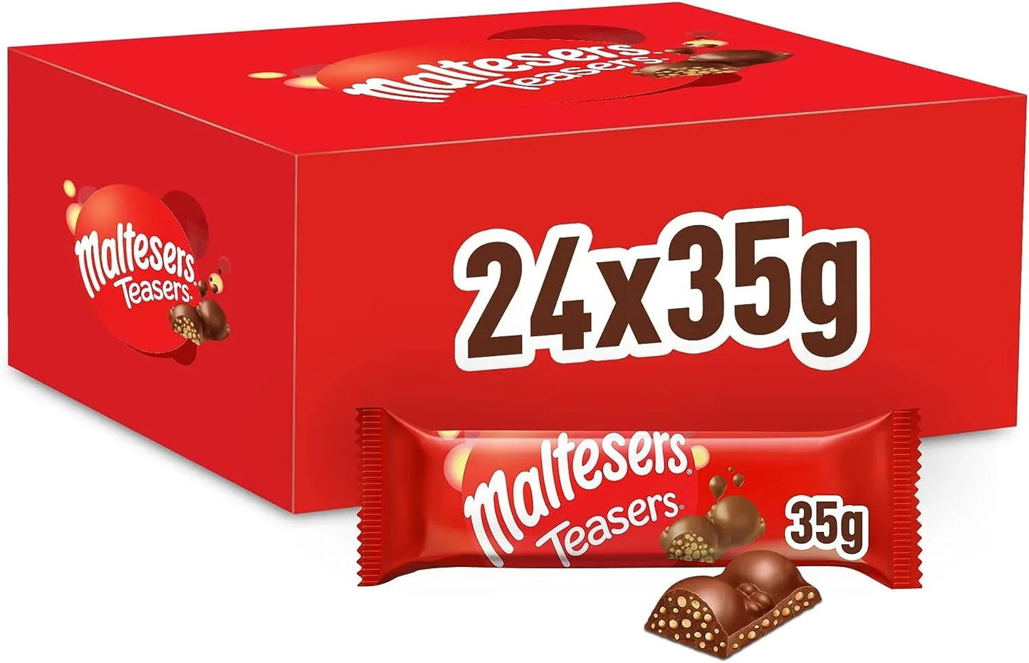 Maltesers Teasers Milk Chocolate & Honeycomb Snack Bar 35g (Box of 24)
