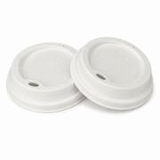 Moulded Fibre Lids for 12oz & 16oz Hot Cups - Plastic Free - Case of 1000