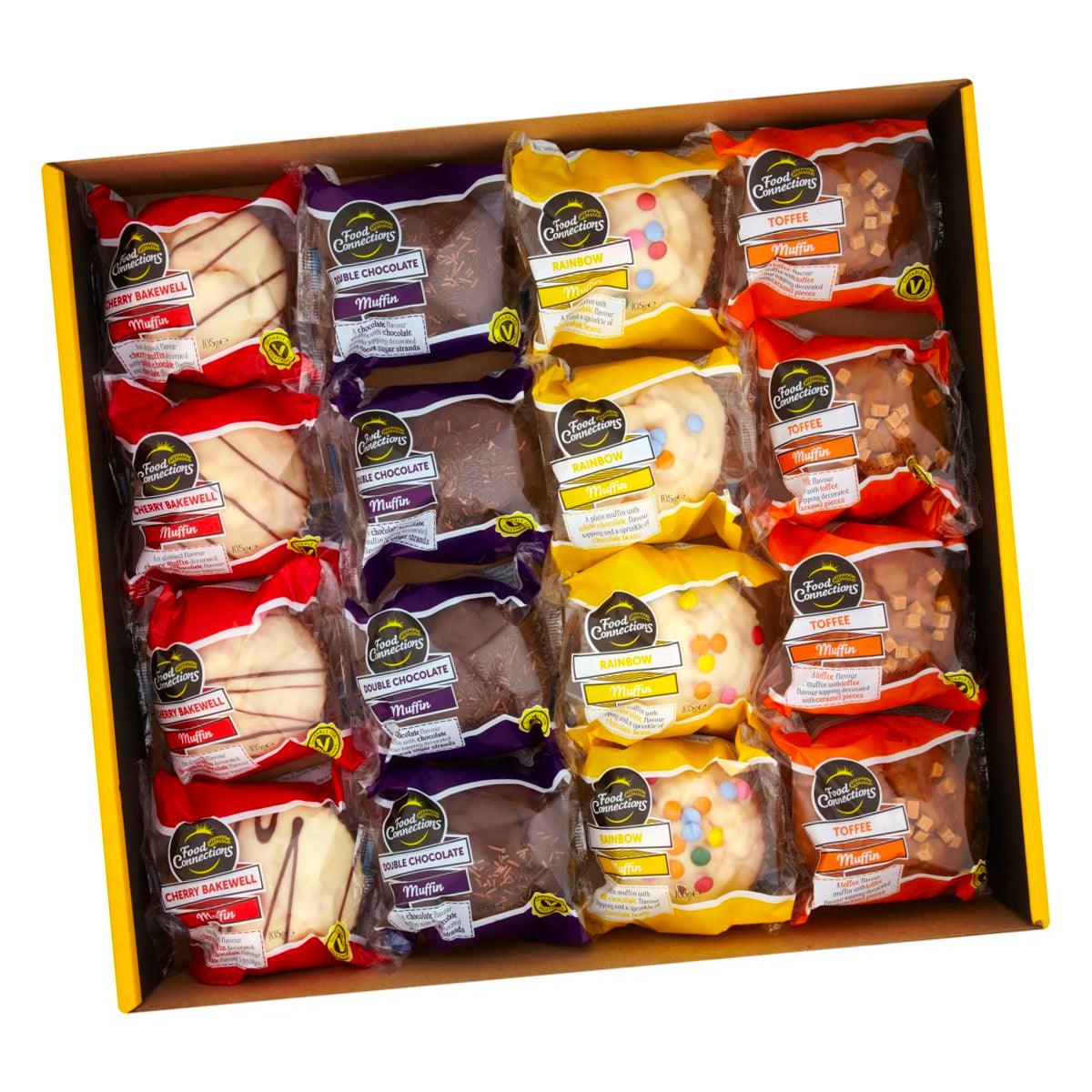 Food Connections: Luxury Topped Mixed Muffins - Case of 16