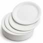 9" White Paper Plates 23cm - Pack of 100