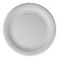White Paper Disposable Plates 23cm - 100s - Vending Superstore