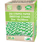 Green Striped Compostable Paper Smoothie Straws 10x200mm - Pack of 250