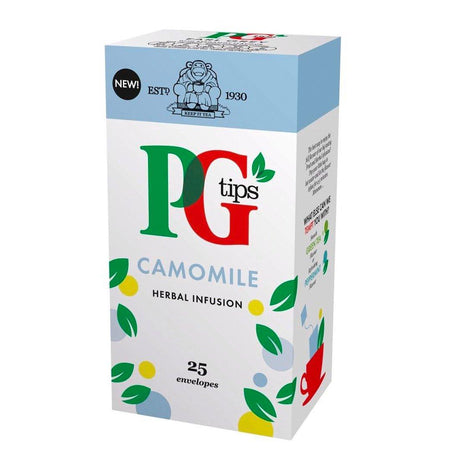 PG Tips Herbal: Camomile Envelope Tea Bags - 25 Bags - Vending Superstore