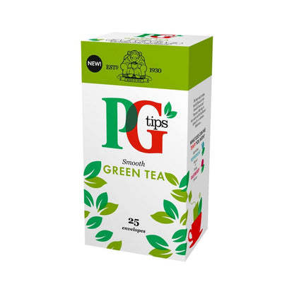 PG Tips: Green Tea Envelope Tea Bags - 25 Bags - Vending Superstore