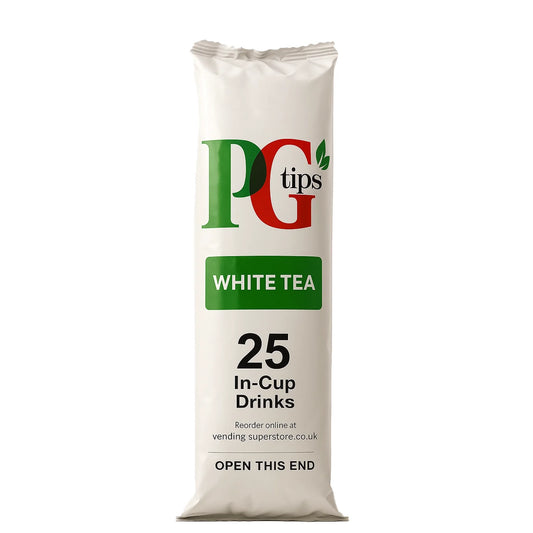 Incup Vending Drinks - PG Tips Tagged Tea White - (Pack of 25 Cups / 300 Cups)