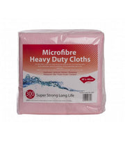 Red Heavy Duty Microfibre Cloths 300gsm 40cm x 40cm - Pack of 10