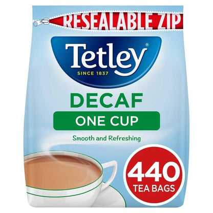Tetley Decaf One Cup Catering Tea Bags - Pack of 440