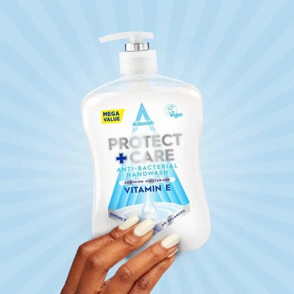 Astonish Protect + Care Antibacterial Hand Wash Vitamin E 600ml (Pack of 12)