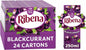 Ribena Blackcurrant Ready to Drink - 250ml Cartons (Pack of 24)