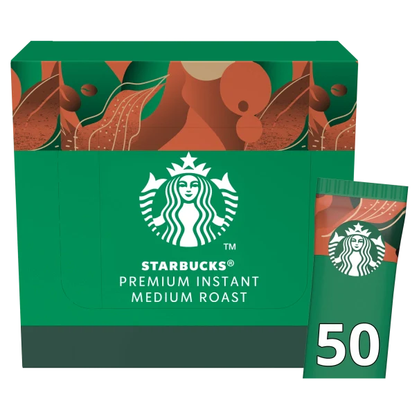 Starbucks Coffee Sachets - Premium Instant Medium Roast 2.3g - Box of 50