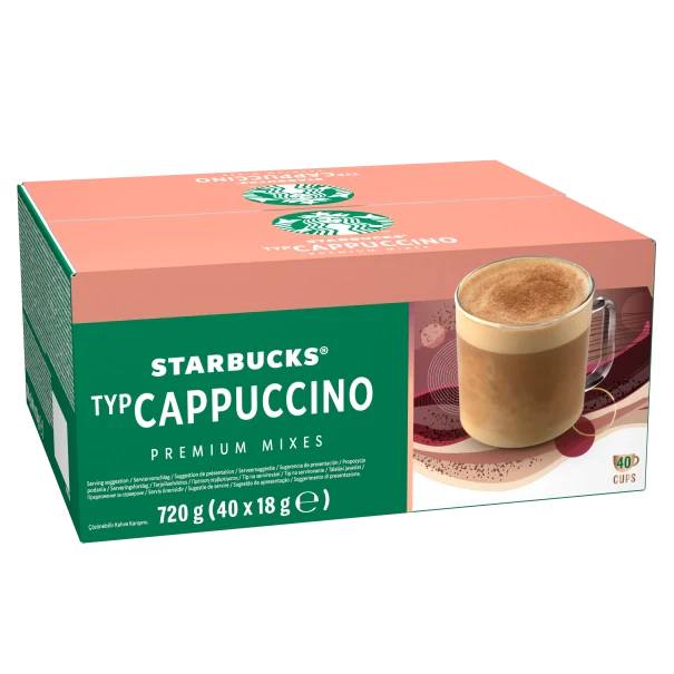 Starbucks Instant Cappuccino 18g Sachets - Box of 40