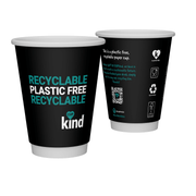 Cup Kind Double Walled Takeaway Coffee Cups - Biodegradable, Compostable, Plastic Free - Choose from 8oz, 12oz, 16oz - Case of 500 or Pack of 25