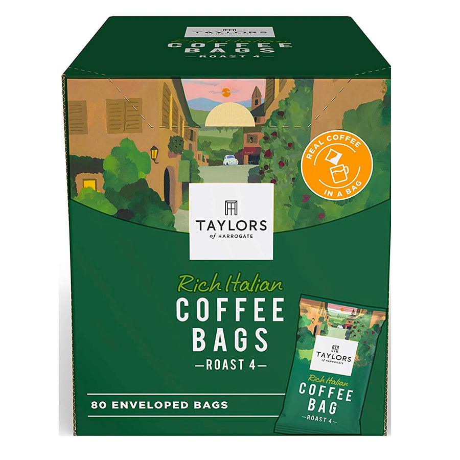 Taylors of Harrogate Rich Italian Coffee Bags - Individually Wrapped Box of 80