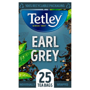 Tetley Earl Grey Individually Wrapped Envelope Tea Bags – 25 Pack