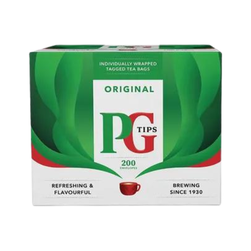 PG Tips Individually Wrapped Envelope Tea Bags – 200 Pack