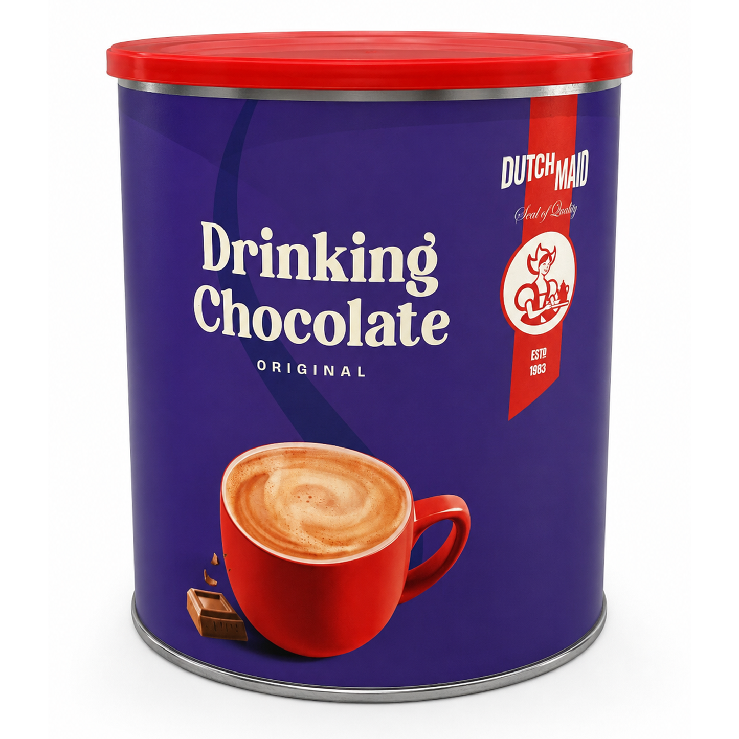 Dutch Maid Vegan Hot Chocolate Powder Catering Tin - 2kg - Add Hot Milk