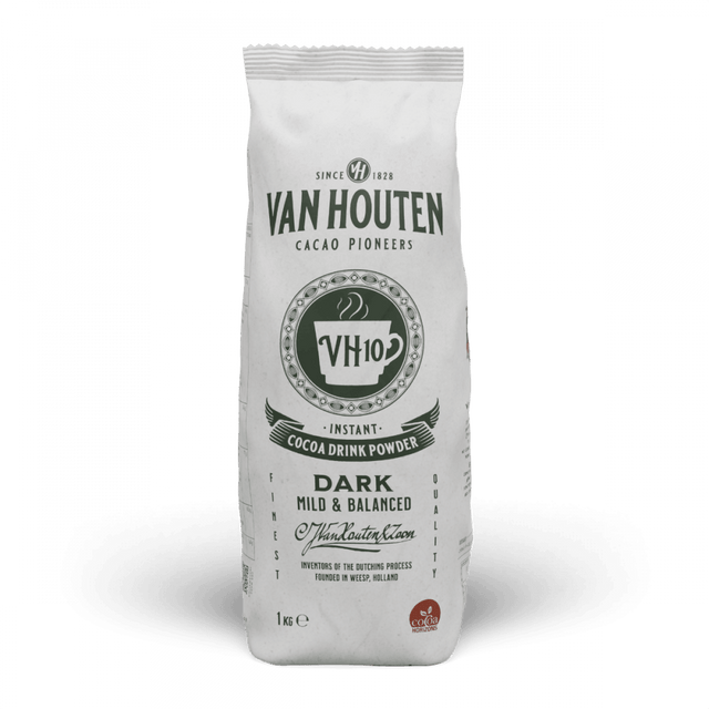 Van Houten VH10 Vending Machine Hot Chocolate (13% Cocoa, Dark) - 1kg Bag Or 10 x 1kg Case - Vending Superstore