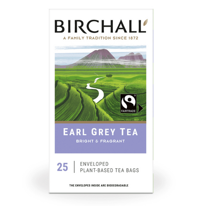 Birchall Earl Grey Individually Wrapped Envelope Tea Bags – 25 Pack