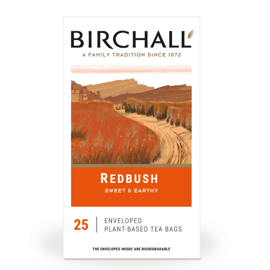 Birchall Redbush Individually Wrapped Envelope Tea Bags – 25 Pack