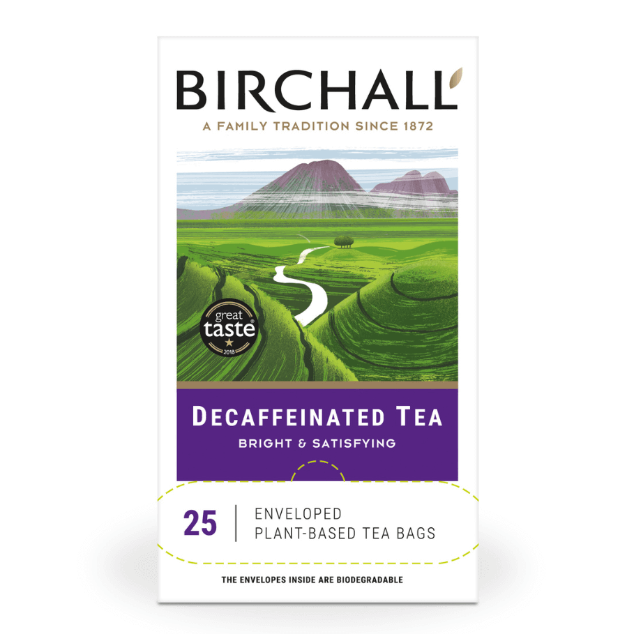 Birchall Decaf Individually Wrapped Envelope Tea Bags – 25 Pack