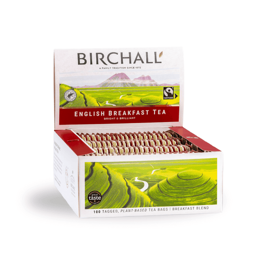 Birchall English Breakfast String & Tag Tea Bags - Fair Trade - Box of 100