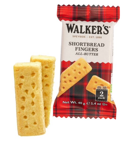 Walkers Shortbread Fingers - Individually Wrapped Twin Packs 40g (Box of 120)