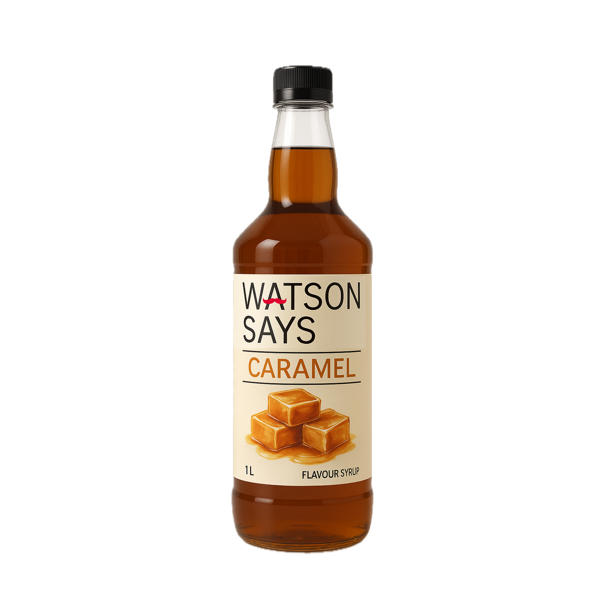 Watson Says: Caramel Coffee & Beverage Syrup - 1 Litre Plastic Bottle
