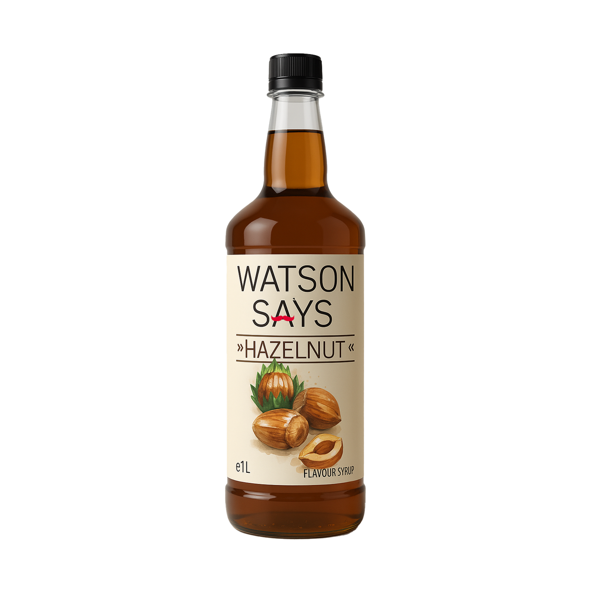 Watson Says: Hazelnut Coffee & Beverage Syrup - 1 Litre Plastic Bottle