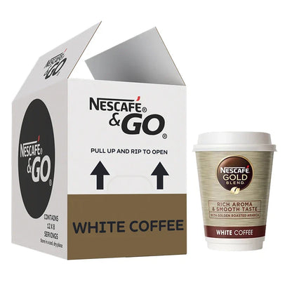 Nescafe Gold Blend White Coffee - Nescafe & Go Cups (Pack of 8)