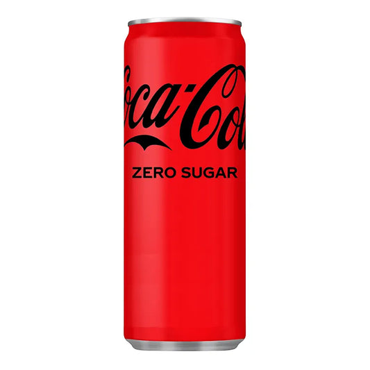 Coca-Cola Zero Sugar - 330ml Sleek Cans Irish Import (Case of 24)